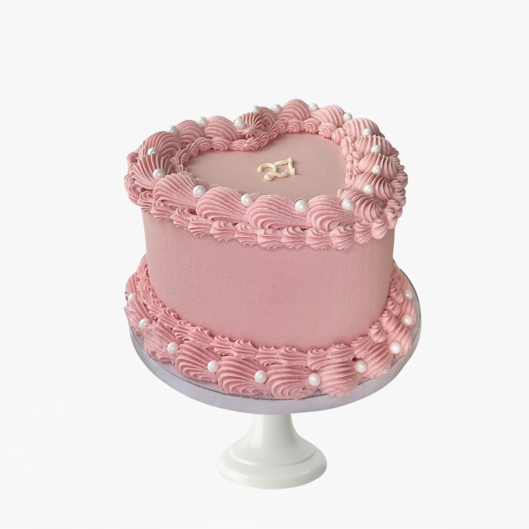 Love heart's cake zip outer ピンク Pink Pearl | Vintage Heart Cakes Sydney | Artisienne Cakes