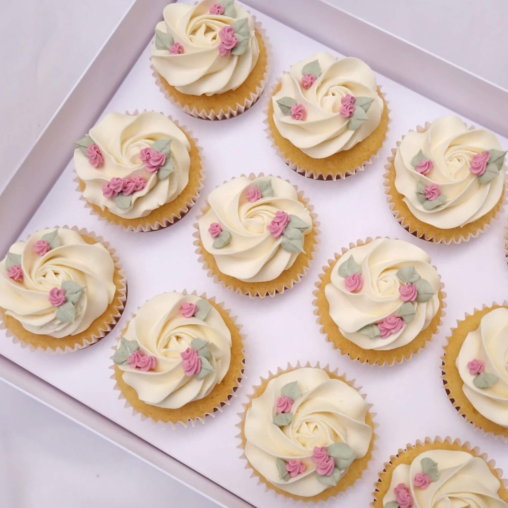 Flower Petal Cupcakes