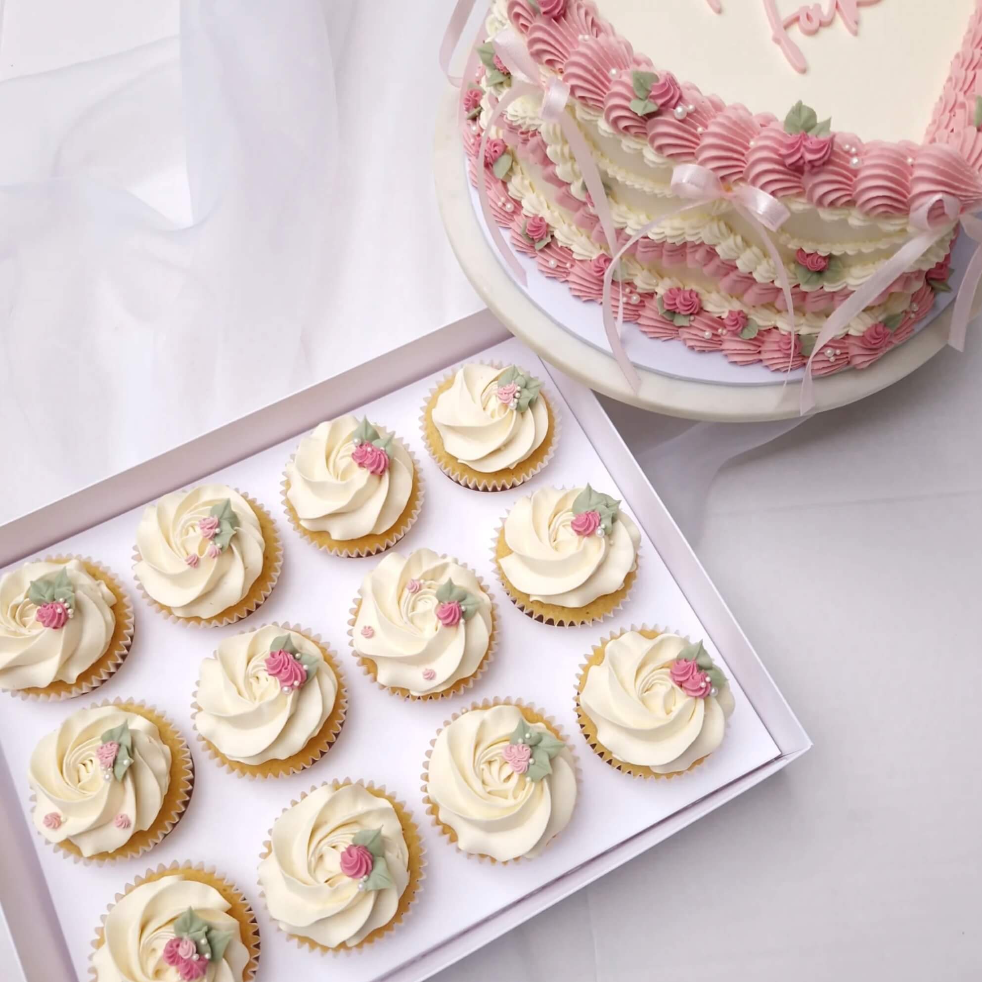 Flower Petal Cupcakes